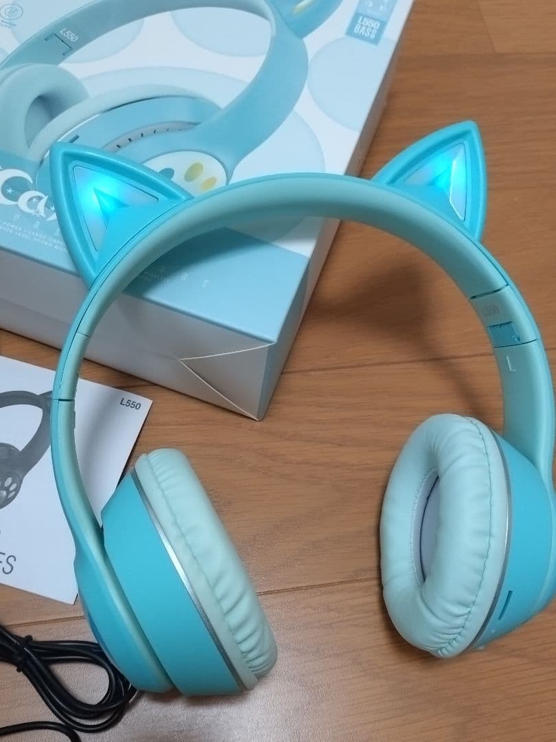 猫耳 ヘッドセット ヘッドフォン イヤフォン ゲーミング コスプレ ワイヤレス — image 2