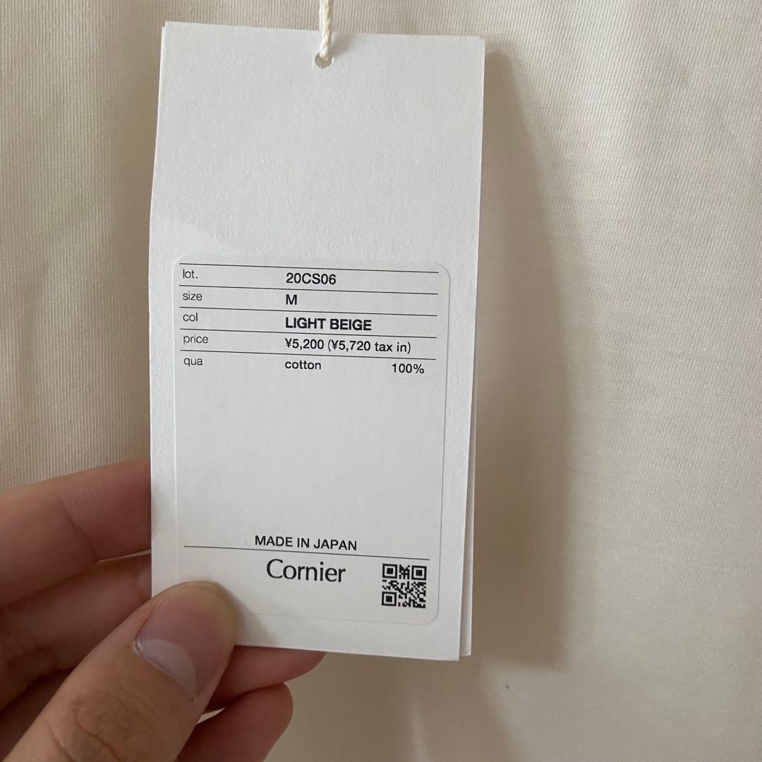 未使用 コルニエ Cornier カットソー Tシャツ ライトベージュ Mサイズ — image 2