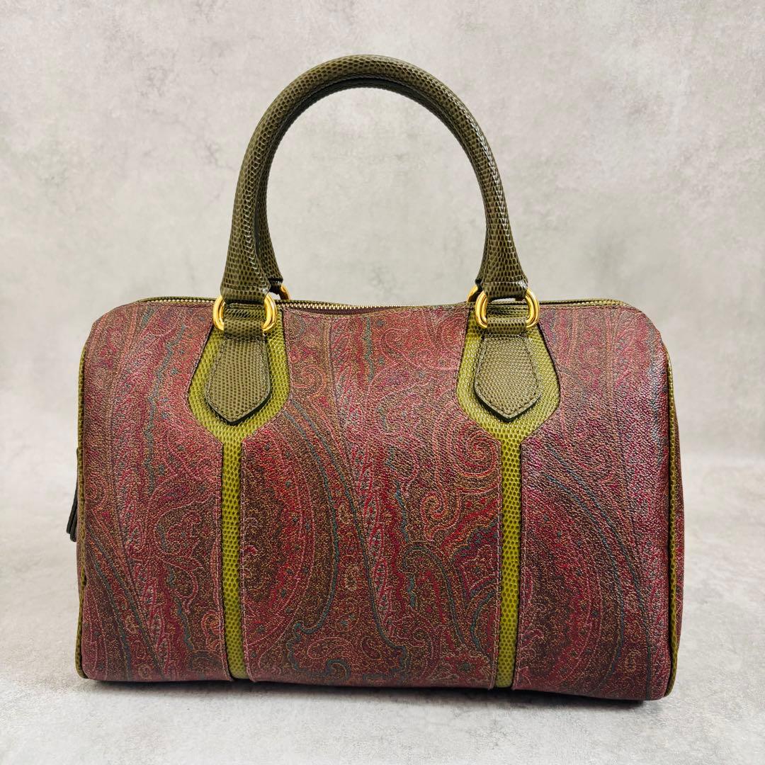 希少美品◎ ETRO エトロ ペイズリー ハンドバッグ ボストン パイソン柄 — image 2