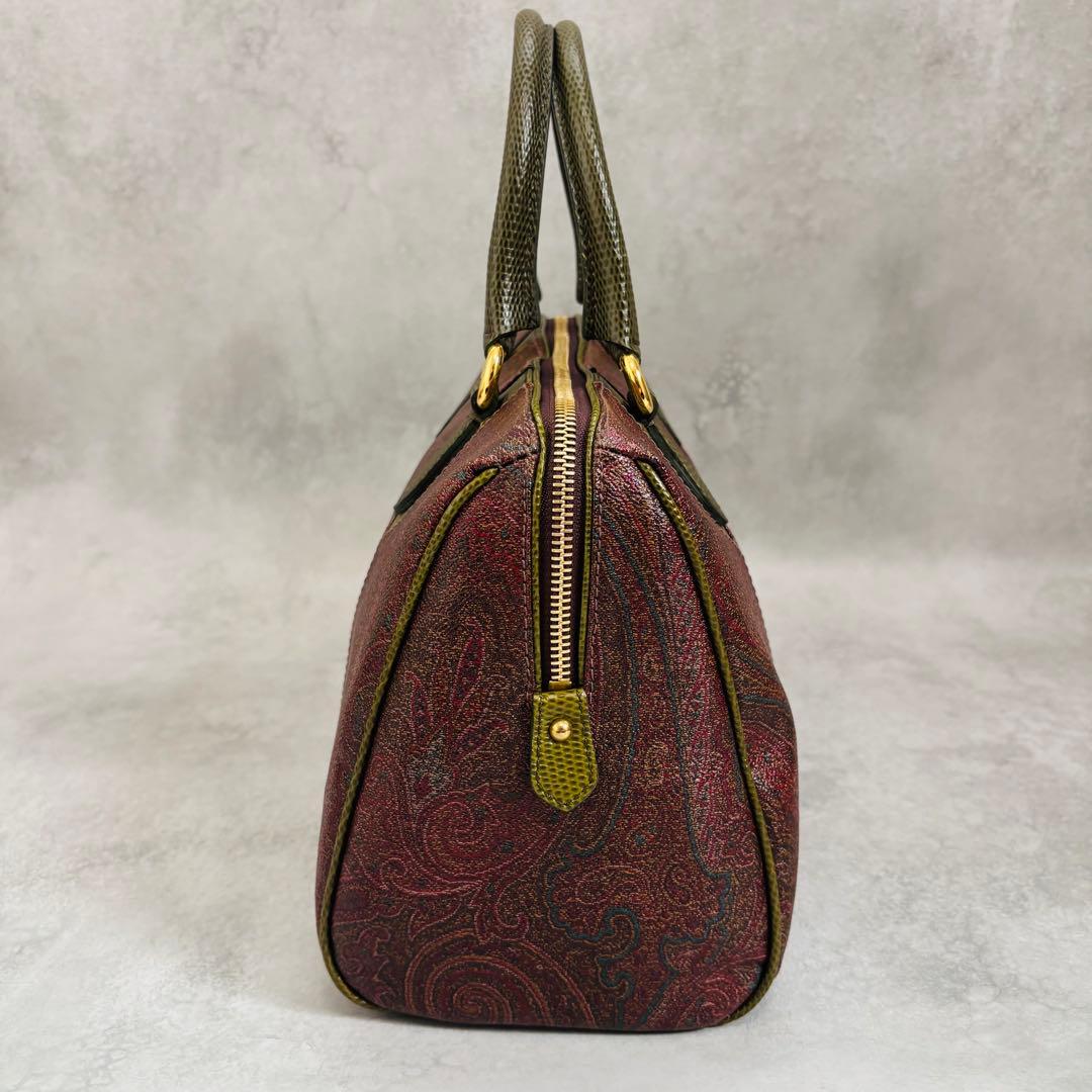 希少美品◎ ETRO エトロ ペイズリー ハンドバッグ ボストン パイソン柄 — image 3