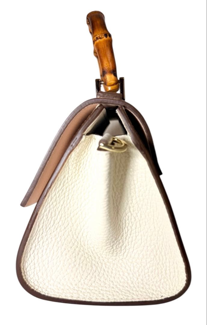 美品☆loristellaバッグ ショルダー 2WAY レザーバッグ ホワイト — image 5