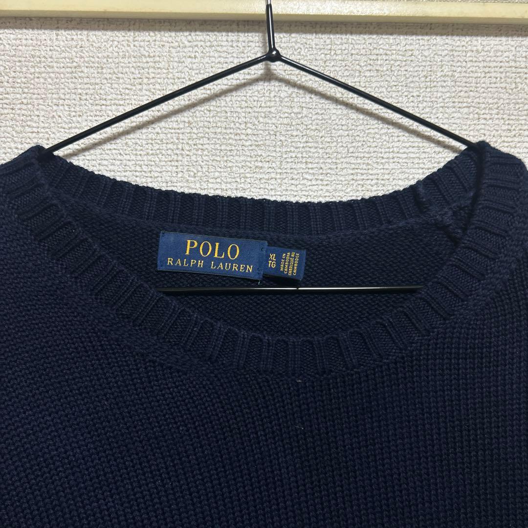 Polo Ralph Lauren クルーネックニット ネイビー XL — image 2