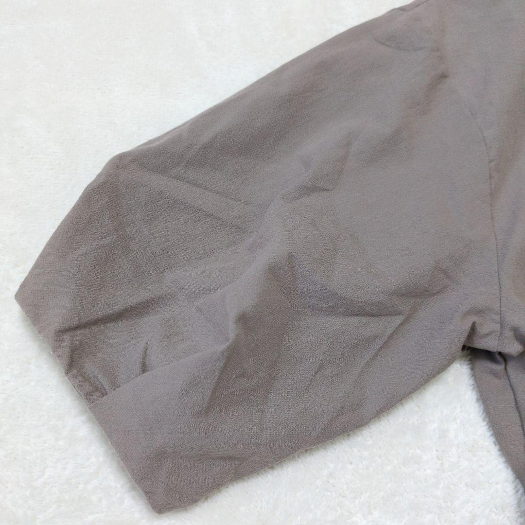 シネマクラブ　七分袖ブラウス ボリューム袖　フリル襟　グレージュ　 M — image 4