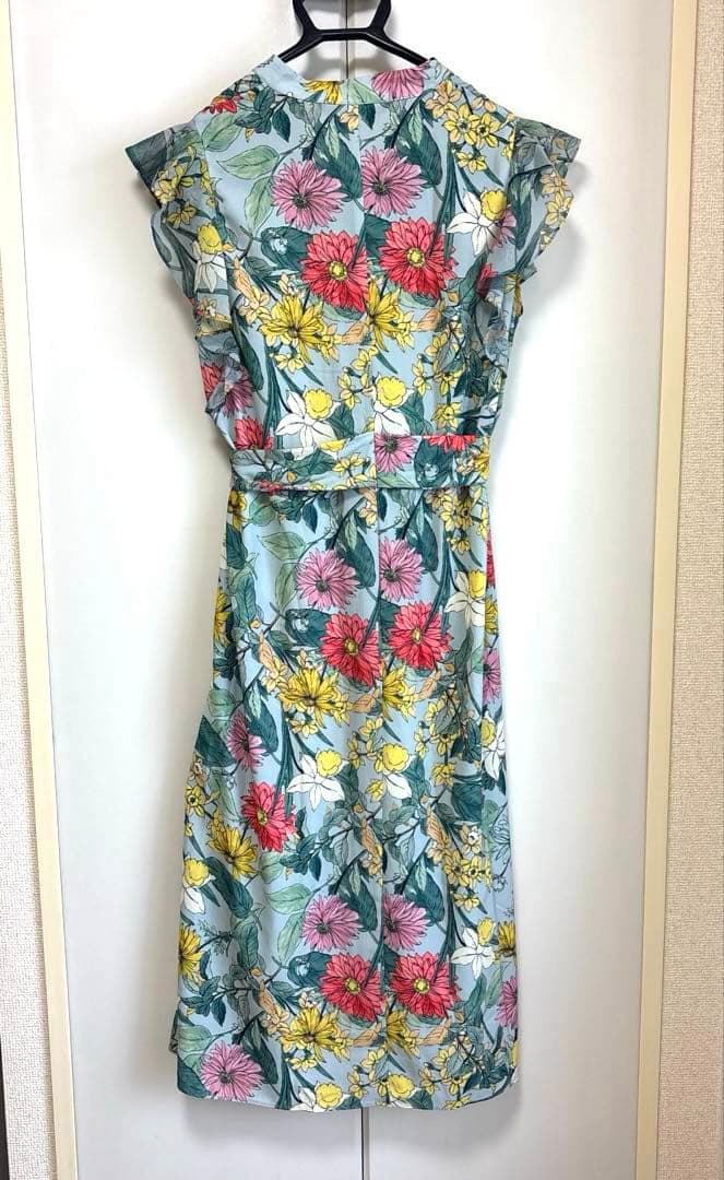 ZARA マキシ丈 花柄 シャツワンピース ベルト付 ボタニカル柄　美品　春夏 — image 2