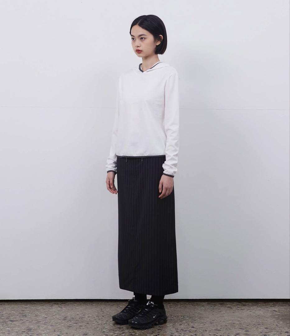 OHESHIOホワイトフーデッド 長袖カットソー — image 2