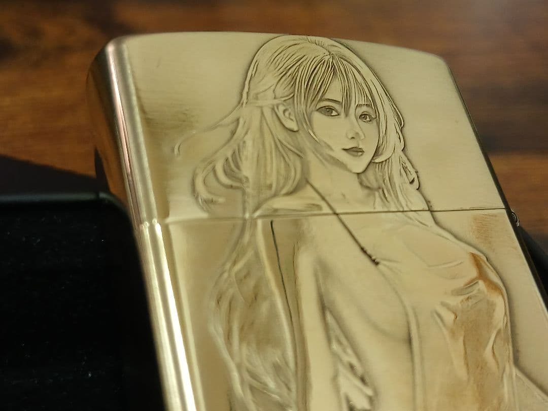 新品 ZORRO 少女の両面彫刻加工 オイルライター真鍮製 喫煙グッズ — image 4