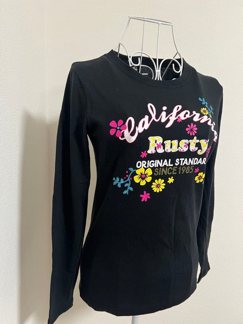 RUSTY ラスティ　Tシャツ　カットソー　ブラック Mサイズ — image 5