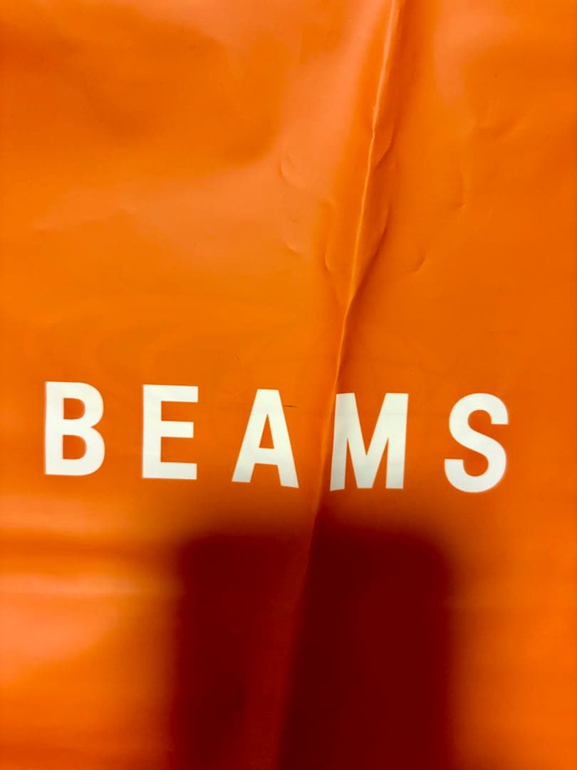 【未使用希少品】BEAMS ショップ袋 オレンジ 巾着型 — image 3