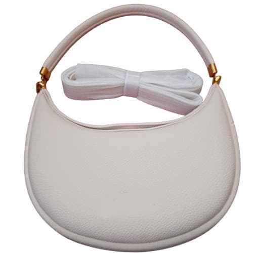 新品・未使用 NO BRAND 三日月型ショルダーバッグ 複合牛革 アイボリー — image 2