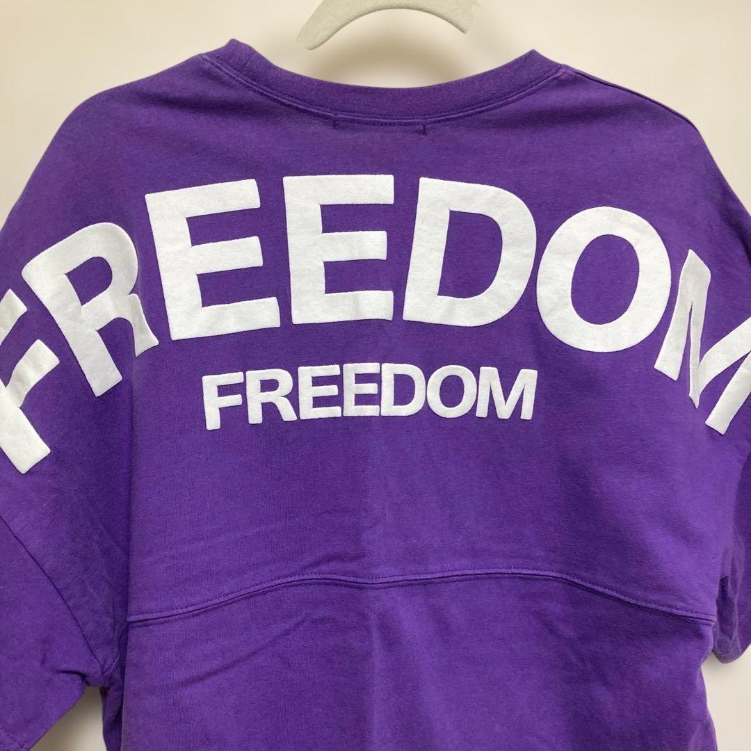 one way FREEDOM ロゴ 半袖Tシャツ パープル — image 3