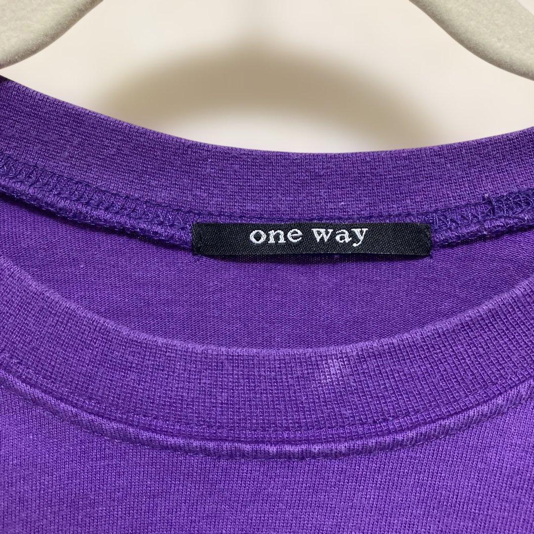 one way FREEDOM ロゴ 半袖Tシャツ パープル — image 4