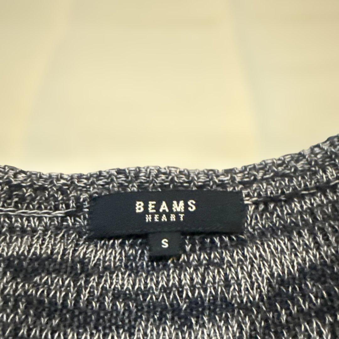 ビームス　BEAMS HEART 半袖 ボーダー S 綿混 サマーニット　メンズ — image 2