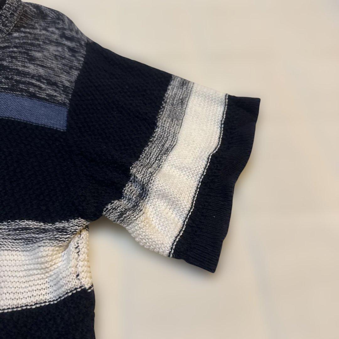 ビームス　BEAMS HEART 半袖 ボーダー S 綿混 サマーニット　メンズ — image 4