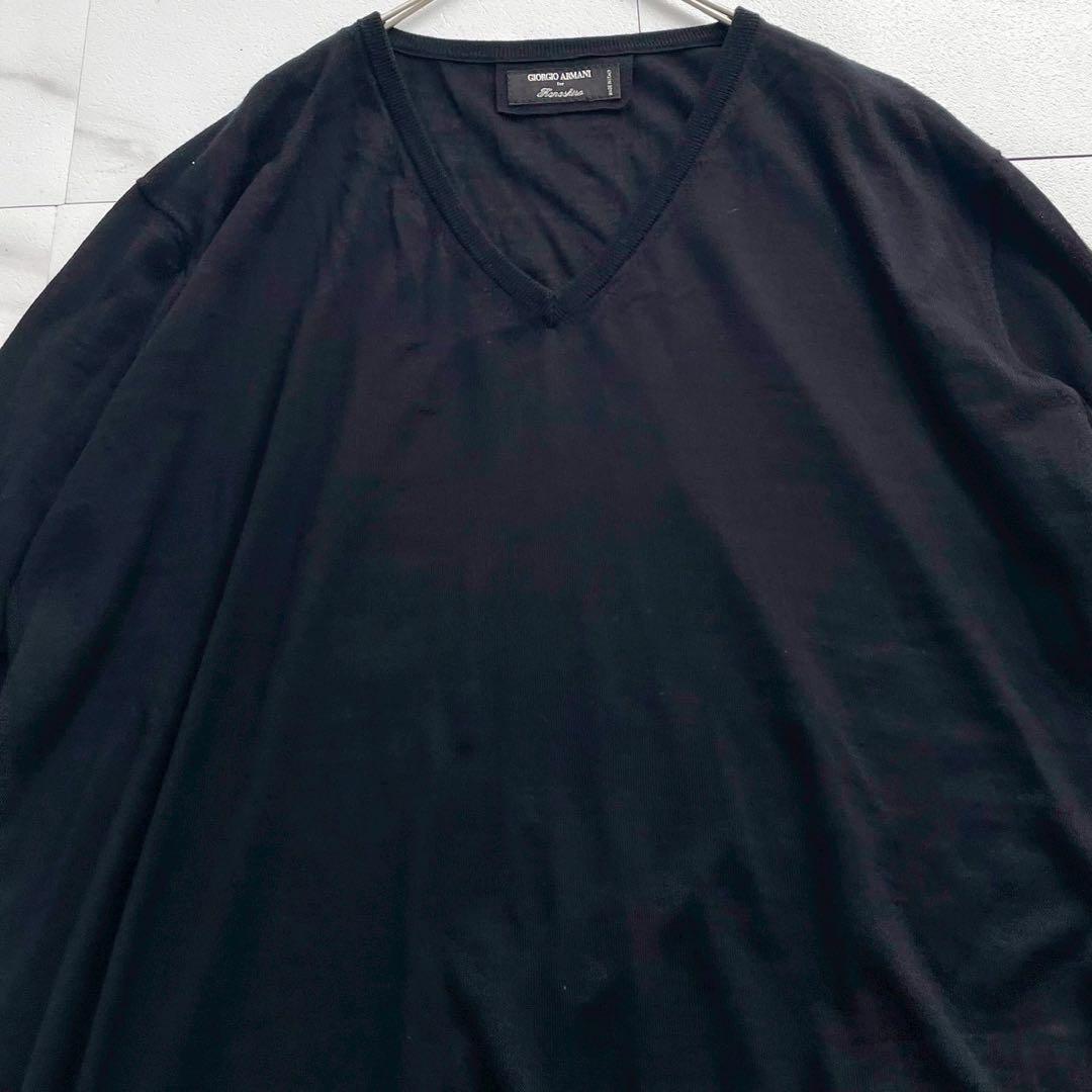極美品 2024SS ジョルジオアルマーニ サマーニット ウール 54 3XL — image 2