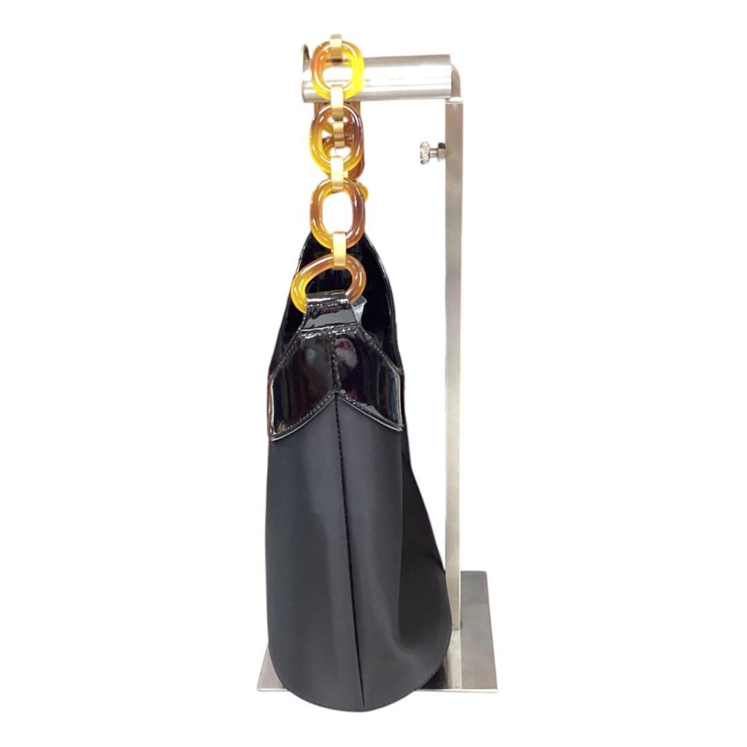 【Jun Ashida】チェーンリングハンドル★ ブラックバッグ★良品★ — image 4
