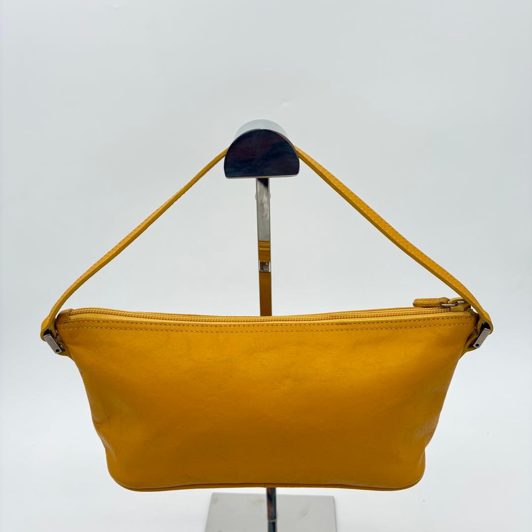 GUCCI Accessory Pouch Bag yellow leather — image 3