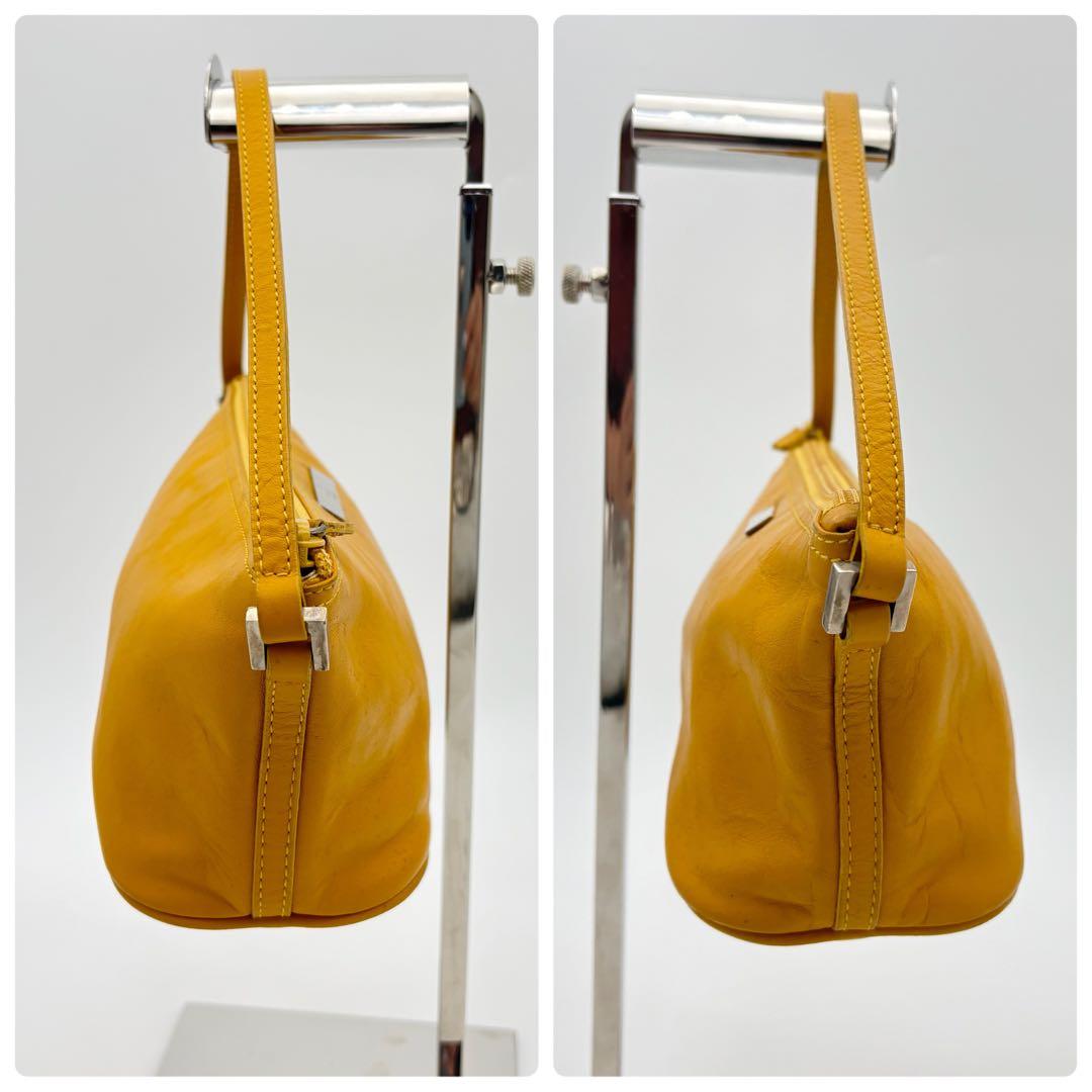 GUCCI Accessory Pouch Bag yellow leather — image 4