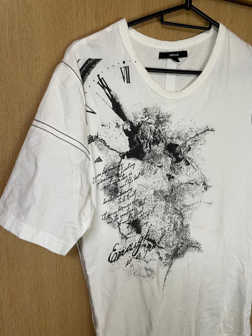 新品 SHELLAC グラフィックプリント Tシャツ サイズ44 ホワイト 半袖 — image 2