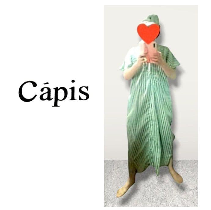 《日本製》Capis＊ボーダー×ストライプ切替ドロストワンピース — image 3