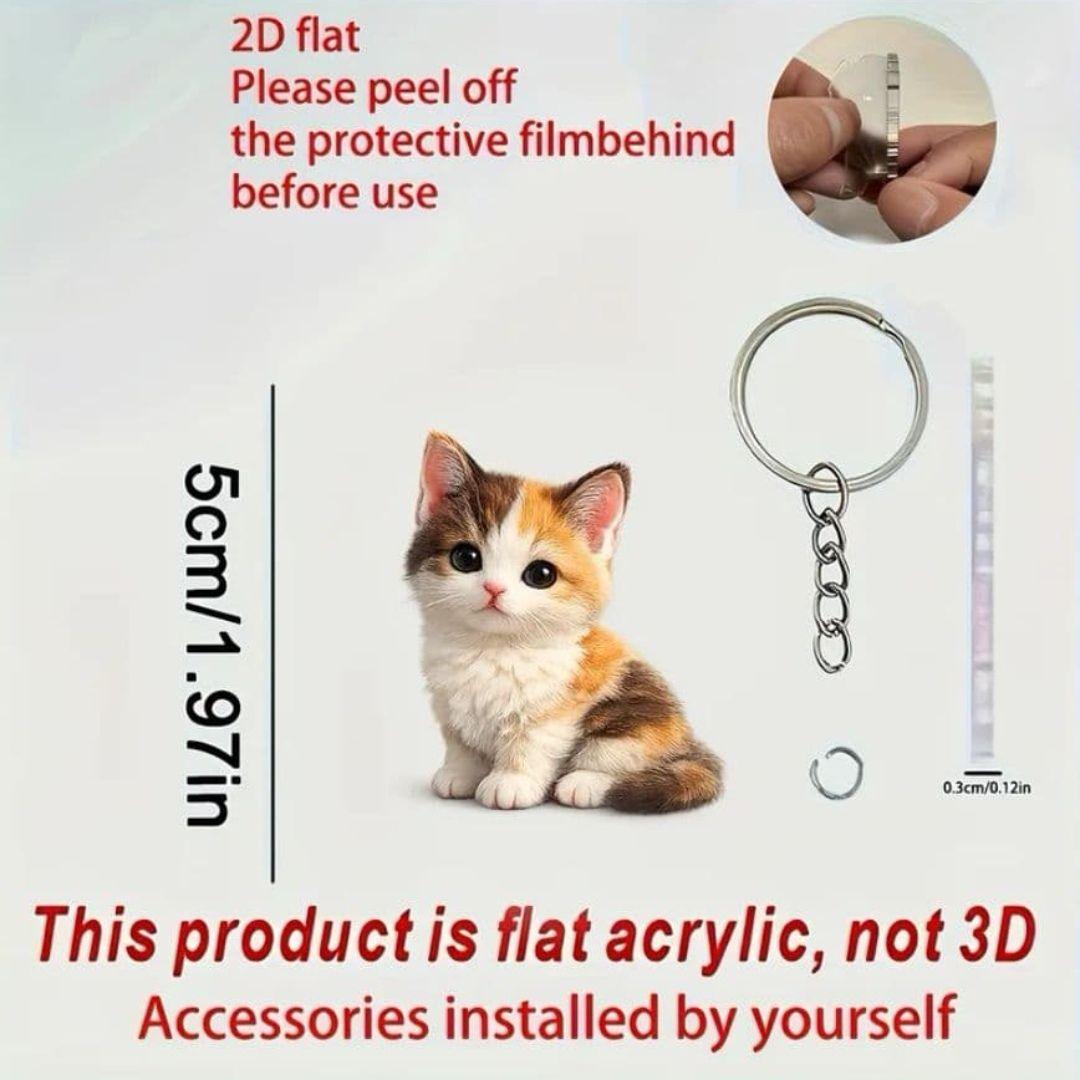 三毛猫　三毛　ミケ　猫　キーホルダー　キーリング　ネコ　ねこ　アクリル — image 5
