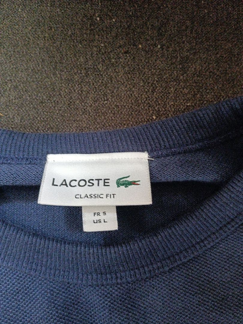 LACOSTE ネイビー トレーナー Lサイズ — image 4