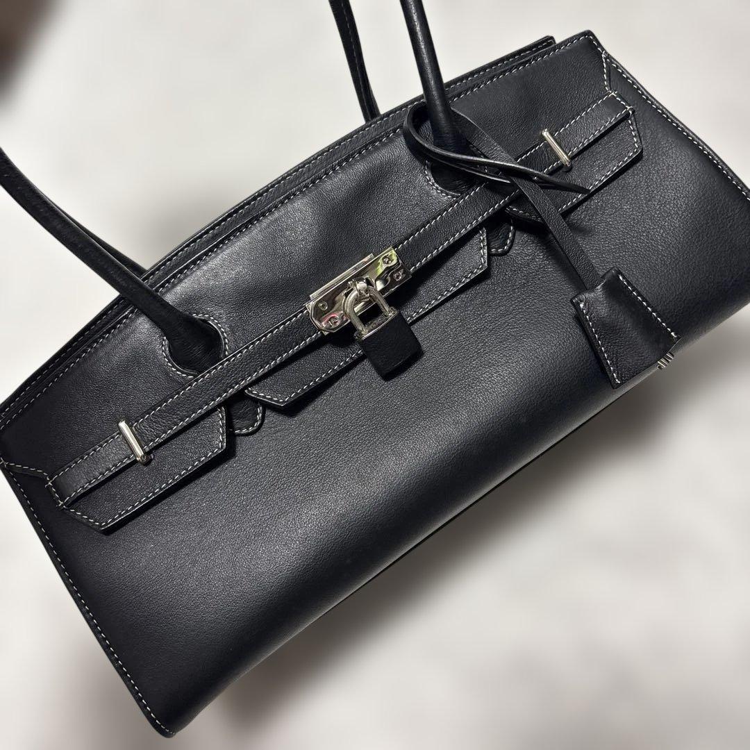 美品 HAMANO ハマノ レザー ハンドバック 鍵 ミーティア カデナ 黒 — image 2
