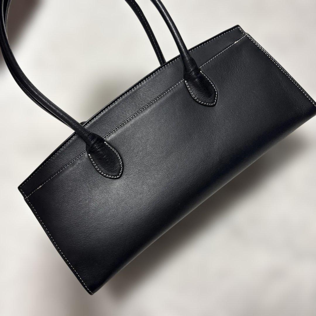 美品 HAMANO ハマノ レザー ハンドバック 鍵 ミーティア カデナ 黒 — image 3