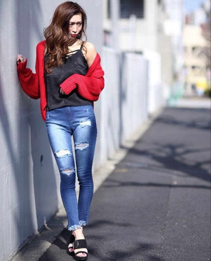 【お値下げ可能‼️】 Delyle noir ニットボレロ レッド — image 2