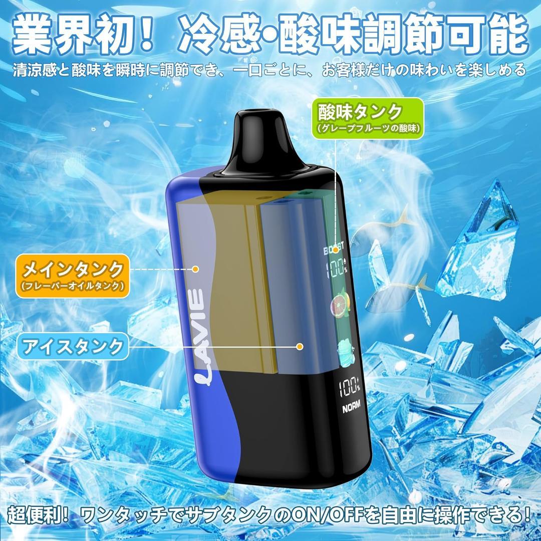 電子タバコ　べイプ　使い捨て　30000回吸引可能　充電式　ミント　シーシャ — image 2