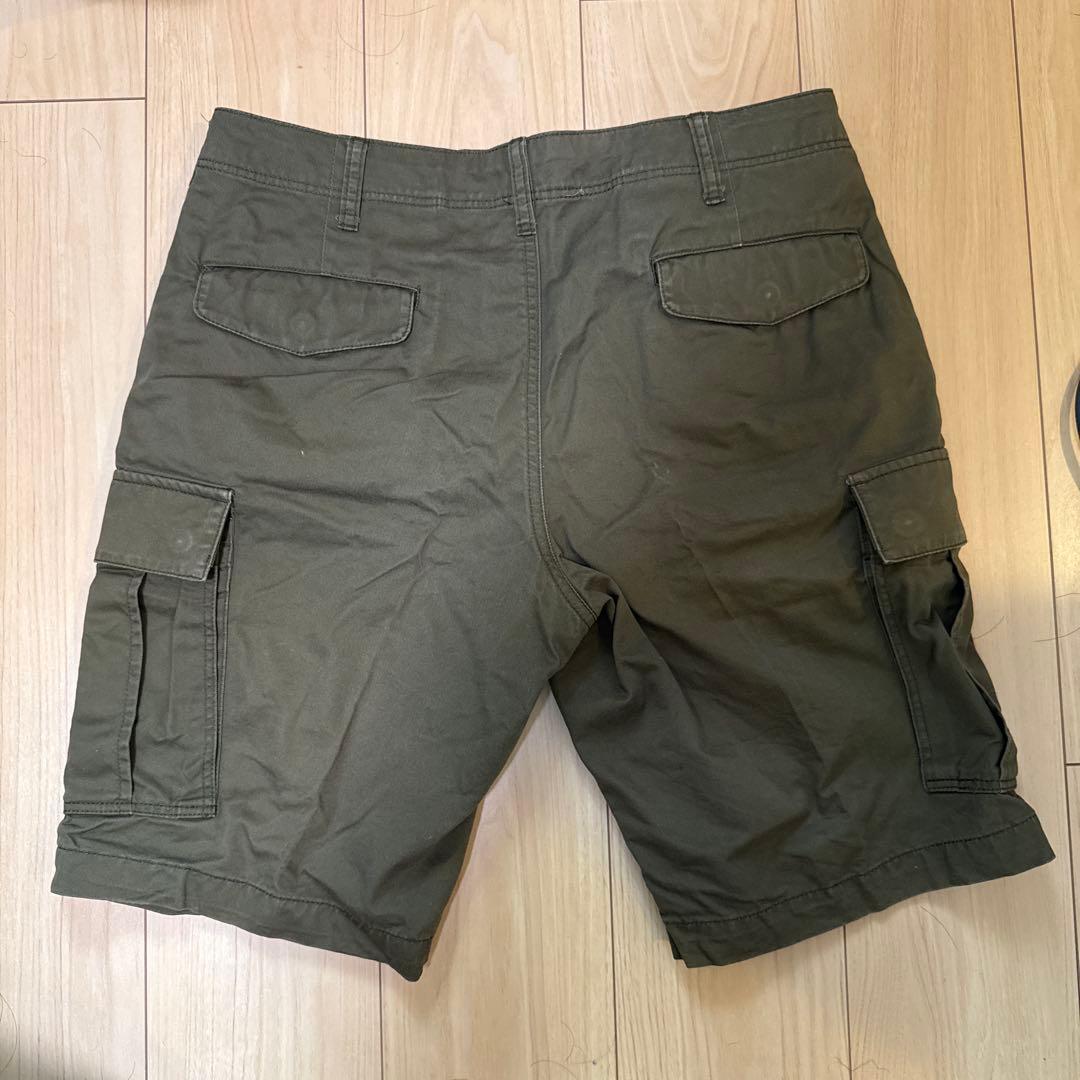無印良品　カーゴショートパンツ オリーブグリーン — image 3