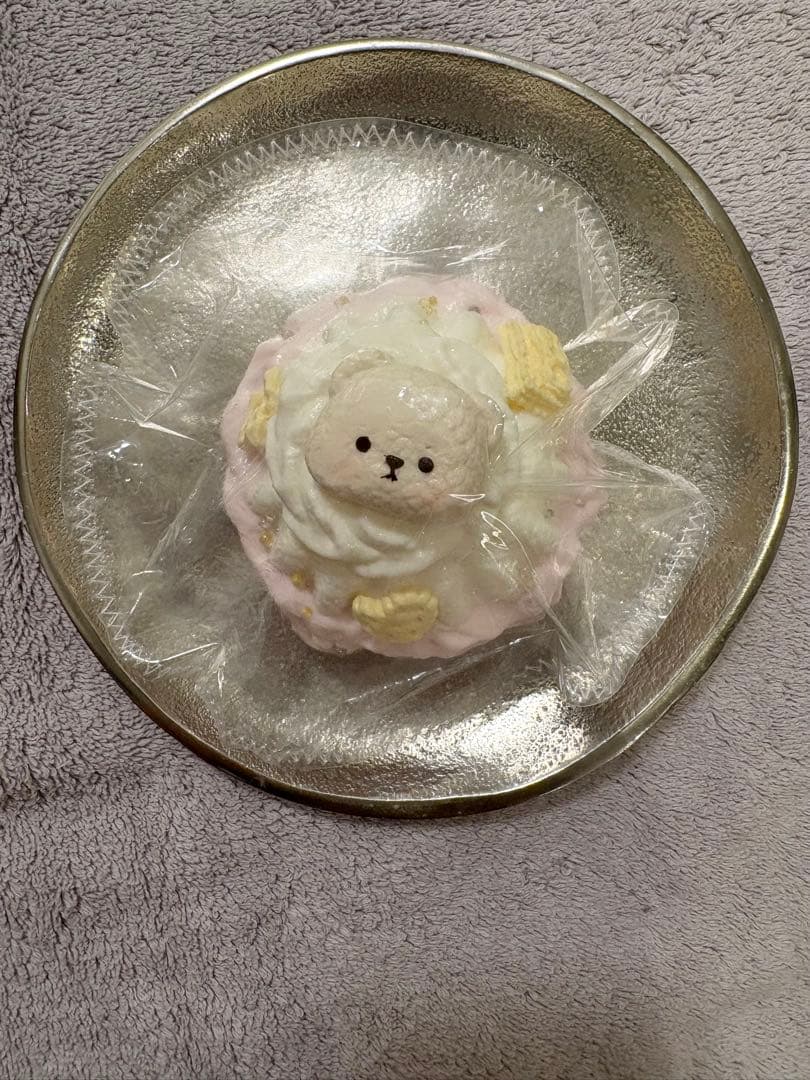 kikisquishy Lサイズ　くまクリームシュー 純泥 ぼやぼや袋スクイーズ — image 2