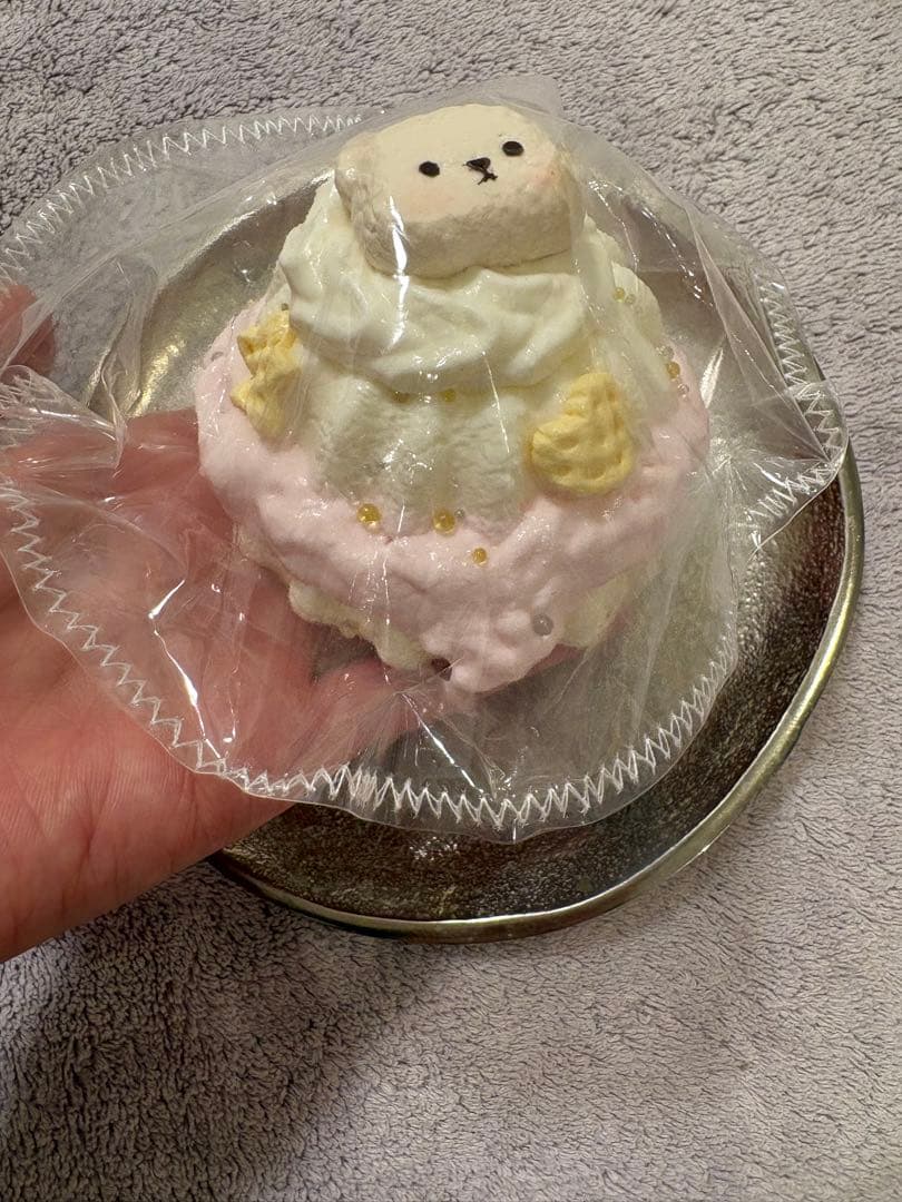 kikisquishy Lサイズ　くまクリームシュー 純泥 ぼやぼや袋スクイーズ — image 3