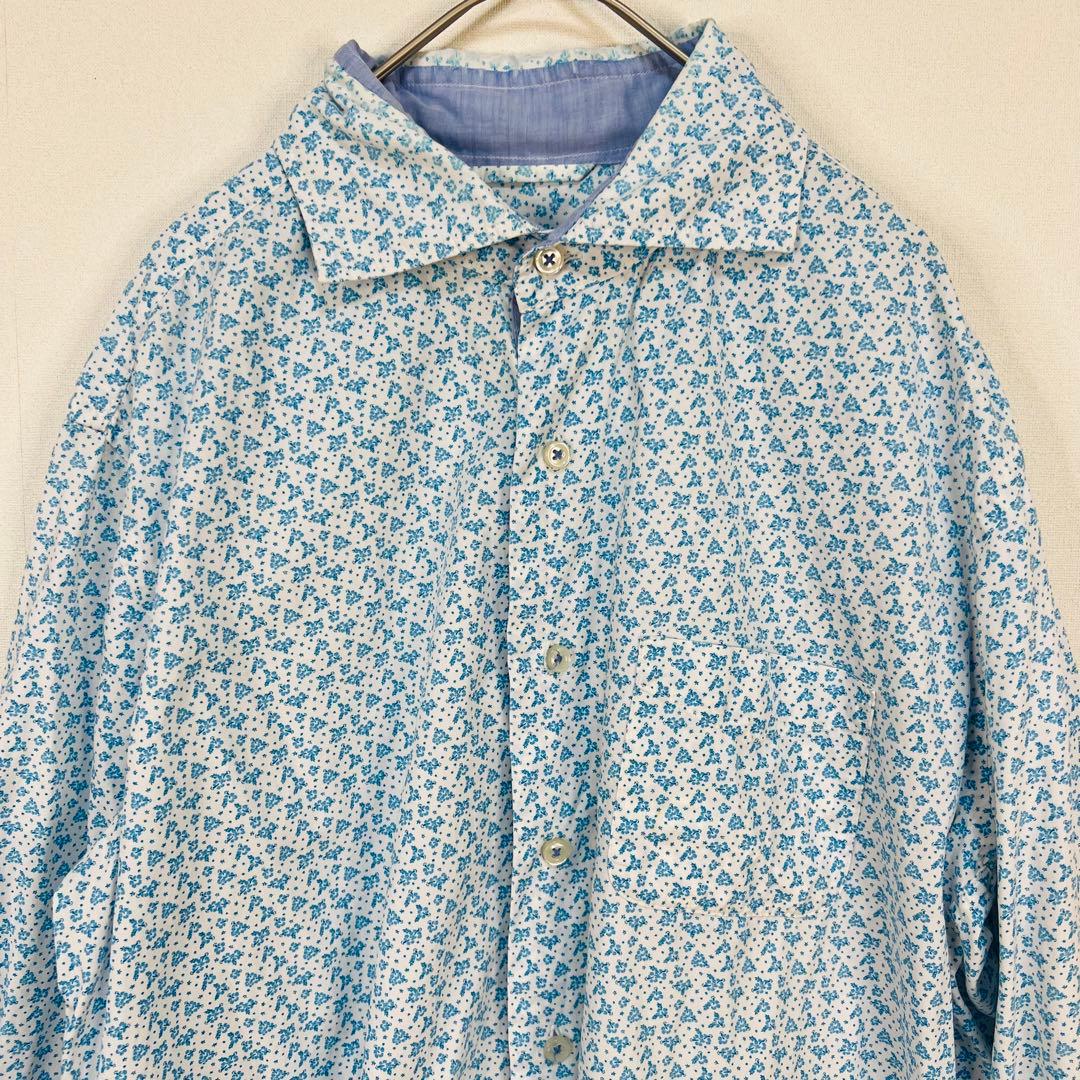 MALE&Co 水色小花柄 柔らかコットン長袖シャツ — image 5