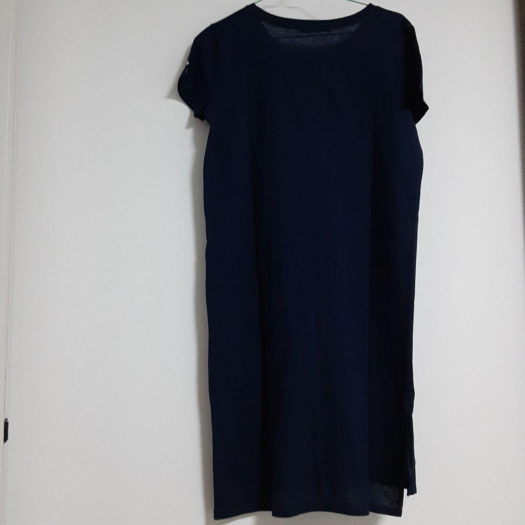 半袖　紺　ティシャツ　ワンピース — image 3