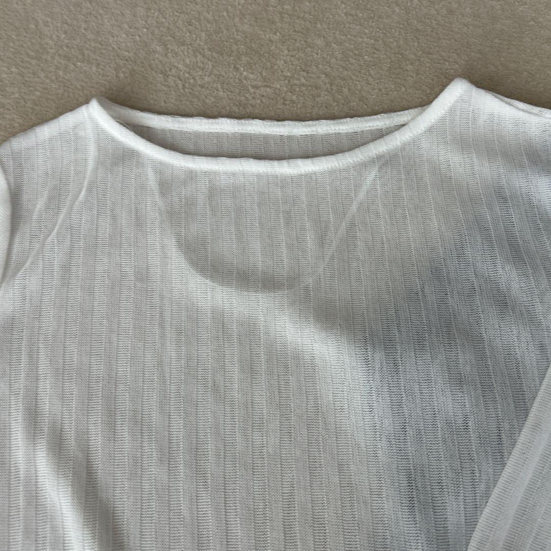 リブ編み長袖Tシャツ2点セット　シアー素材　Mサイズ — image 4