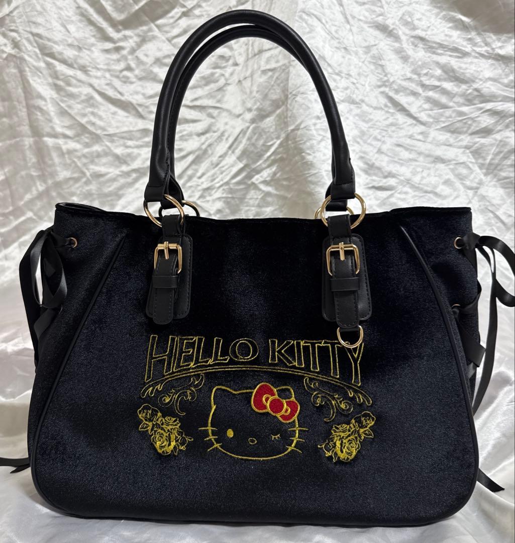 極美品 アベイル ハローキティ　ベロアバッグ ボストンバッグ — image 2