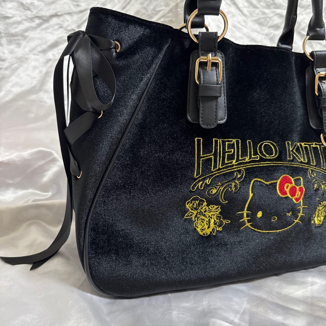極美品 アベイル ハローキティ　ベロアバッグ ボストンバッグ — image 3