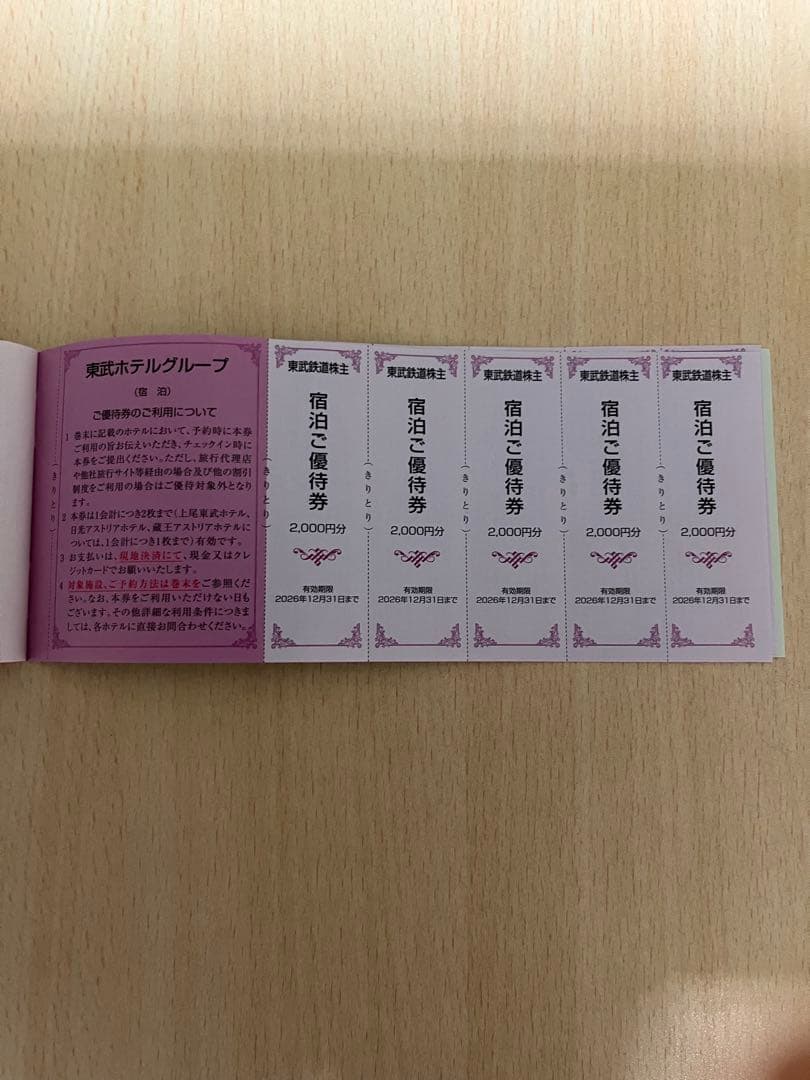 東武鉄道 株主ご優待券 宿泊・飲食割引券 — image 3