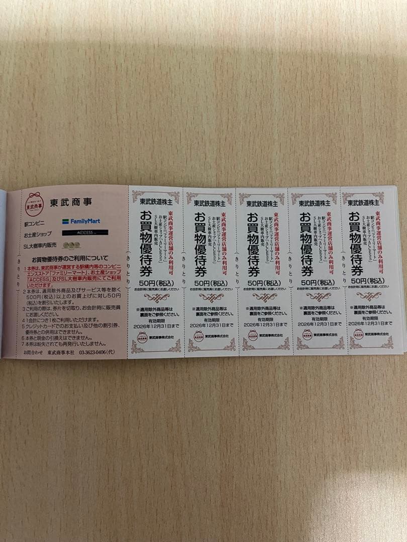 東武鉄道 株主ご優待券 宿泊・飲食割引券 — image 5