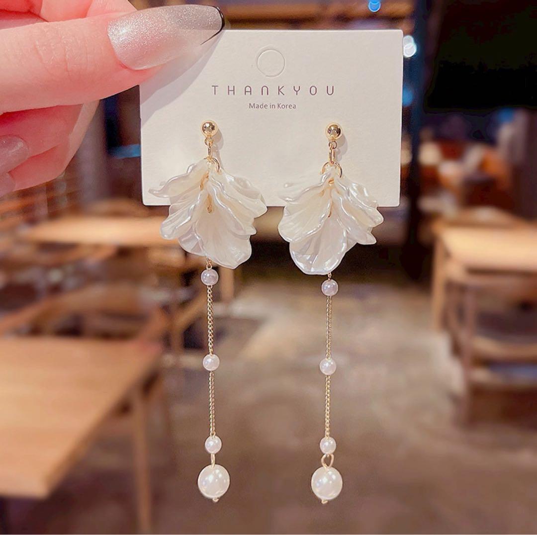 ウェディング 結婚式　パーティ シェル 花びら イヤリング — image 2