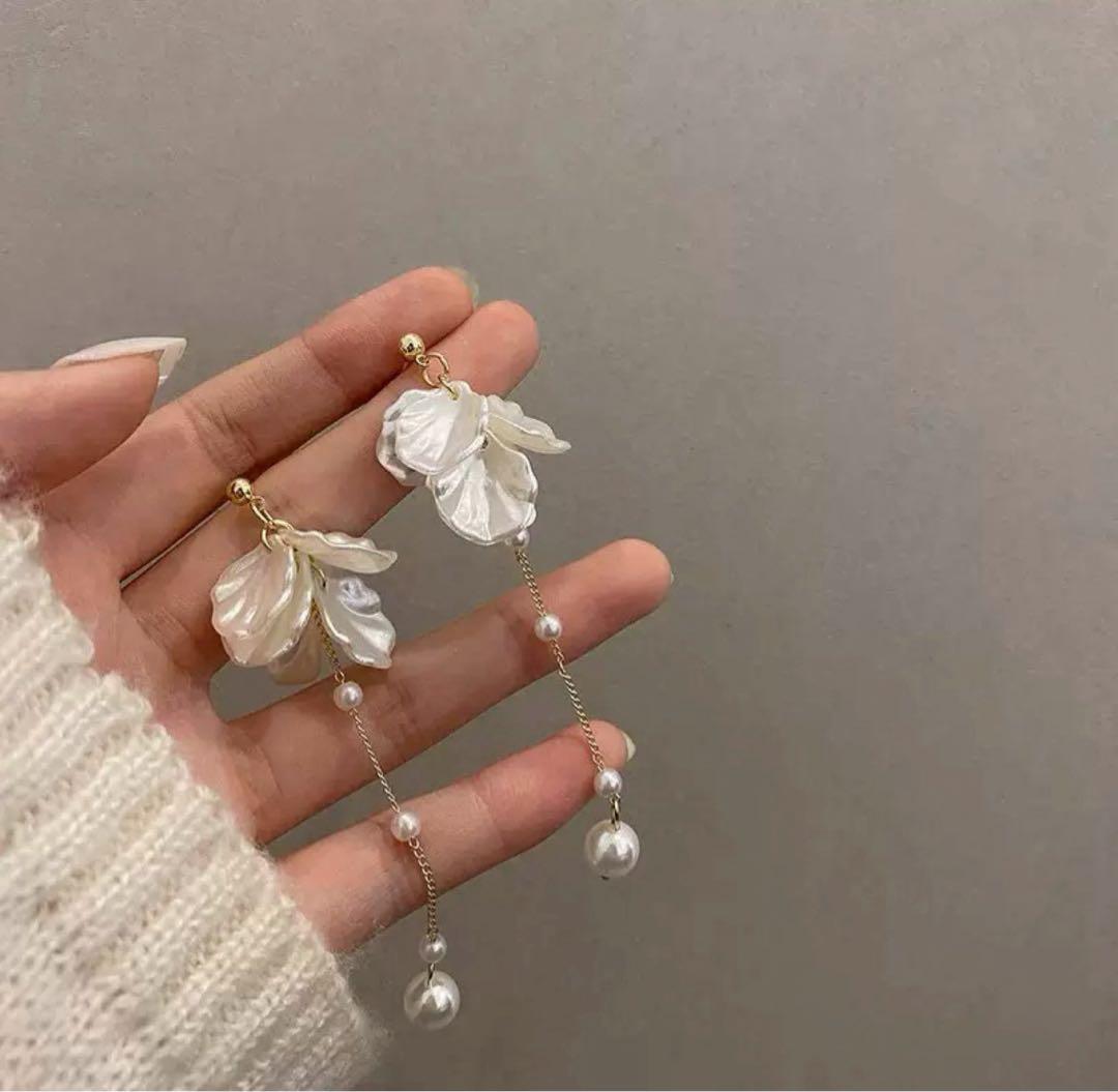 ウェディング 結婚式　パーティ シェル 花びら イヤリング — image 3