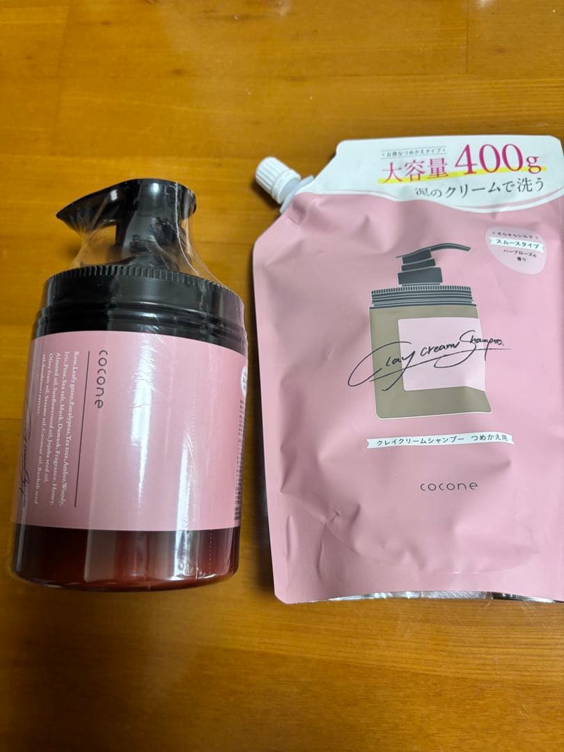 cocone クレイクリームシャンプー スムース 本体＆詰替セット — image 2