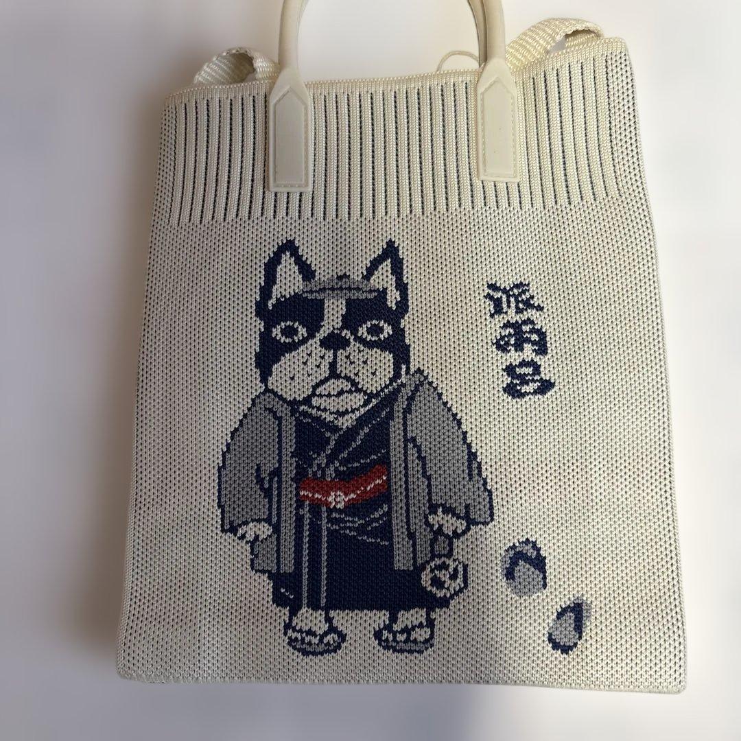 新品未使用☆D.KELLY☆フレンチブルドッグ ニットトートバッグ☆ — image 2