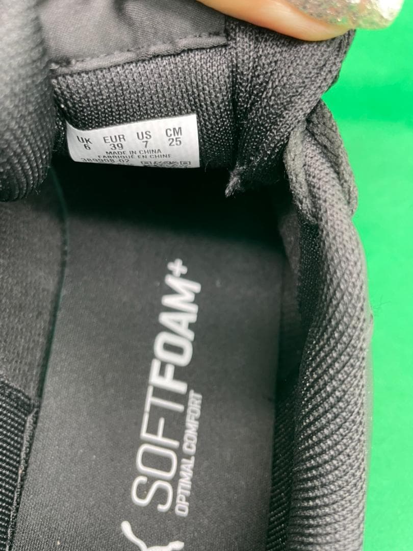 ♢990♢PUMA スニーカー オールブラック SOFTFOAM　25.0 — image 3