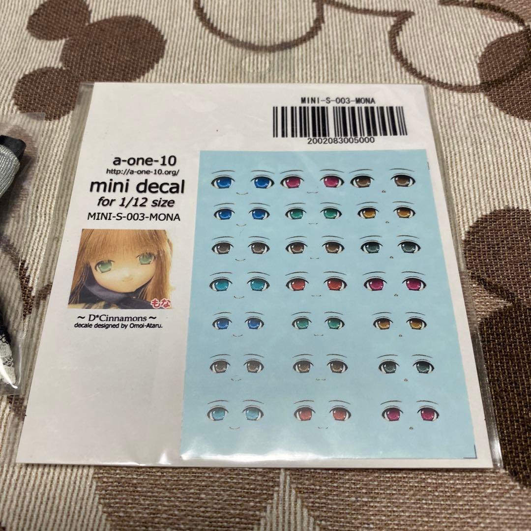 a-one-10 1/12 mini decal MONA とフィギュア用の服 — image 2