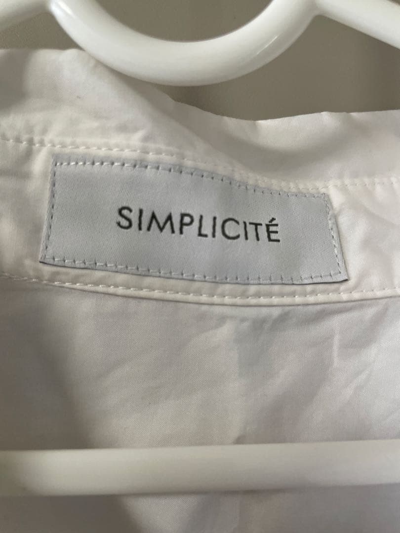 SIMPLICITÉ ホワイト チェック柄 長袖シャツ — image 2