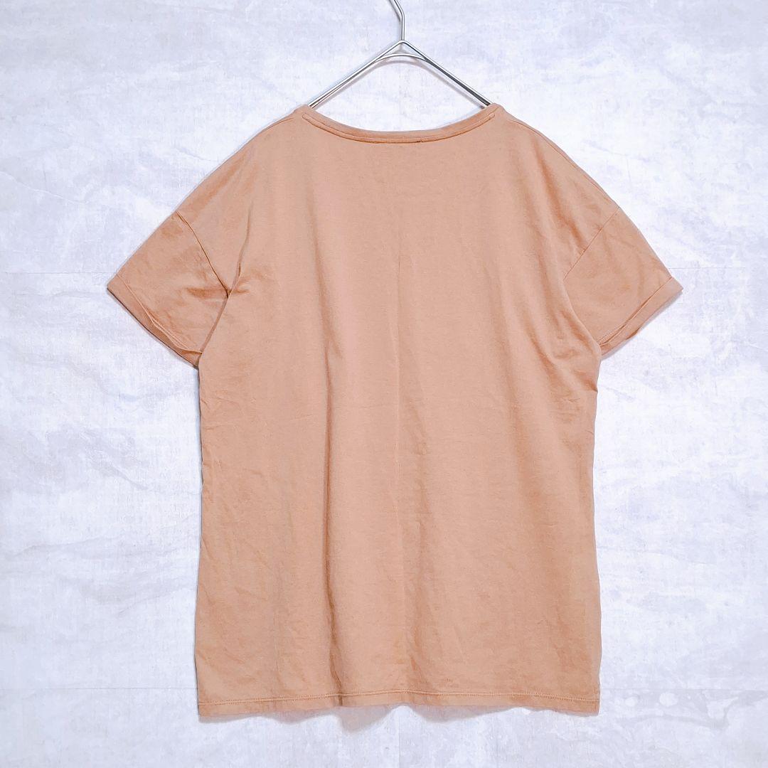 【アンタイトル】半袖Tシャツ プリント 光沢 ブラウン 4 — image 4