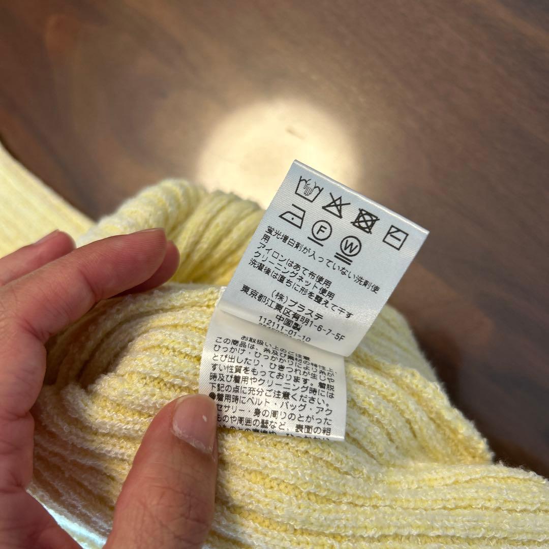 カラーミックスボートネックセーター　イエロー　黄色 — image 4