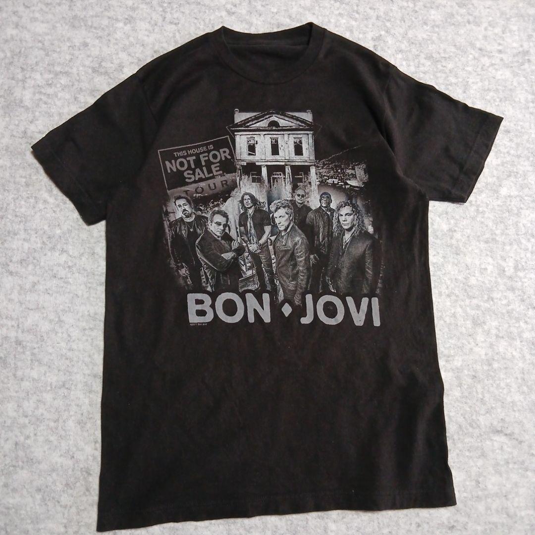 T231 BON・JOVI バンT　ミュージックT　黒　M 両面プリント — image 2