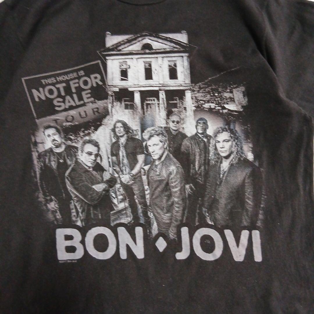 T231 BON・JOVI バンT　ミュージックT　黒　M 両面プリント — image 3